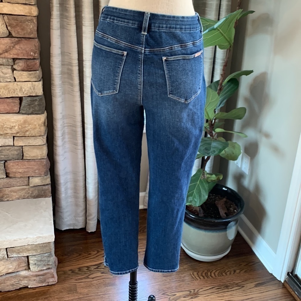 3-$30 Chico’s So Slimming sz 1 (medium) girlfriend ankle with floral embroidery - Picture 4 of 8